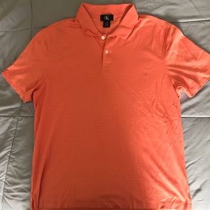 Calvin Klein Salmon Striped Polo